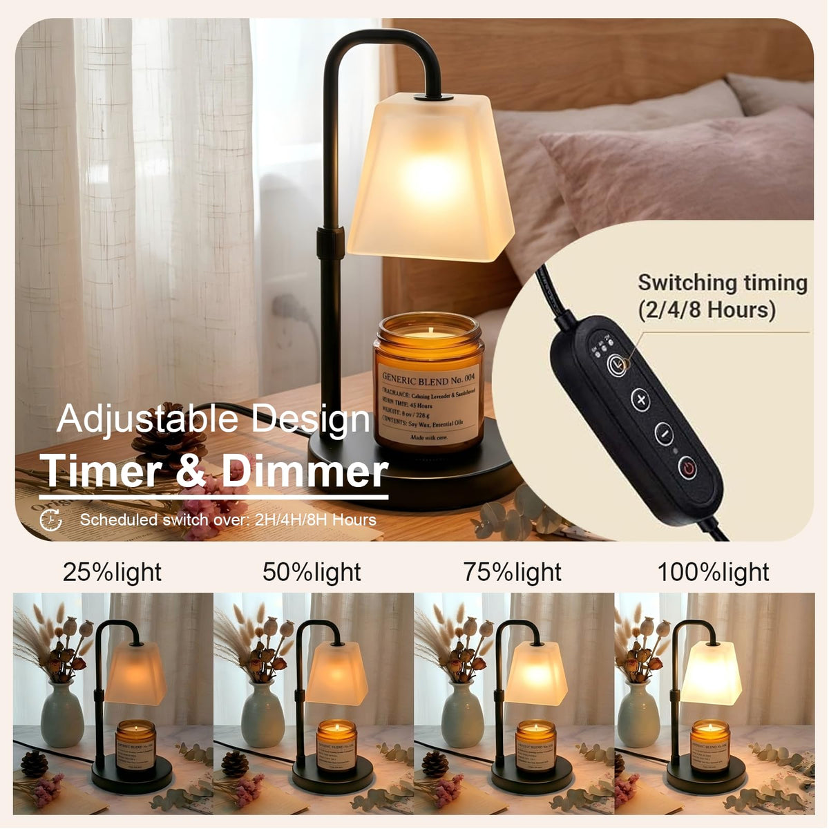 JIMEI Candle Warmer Lamp with Timer