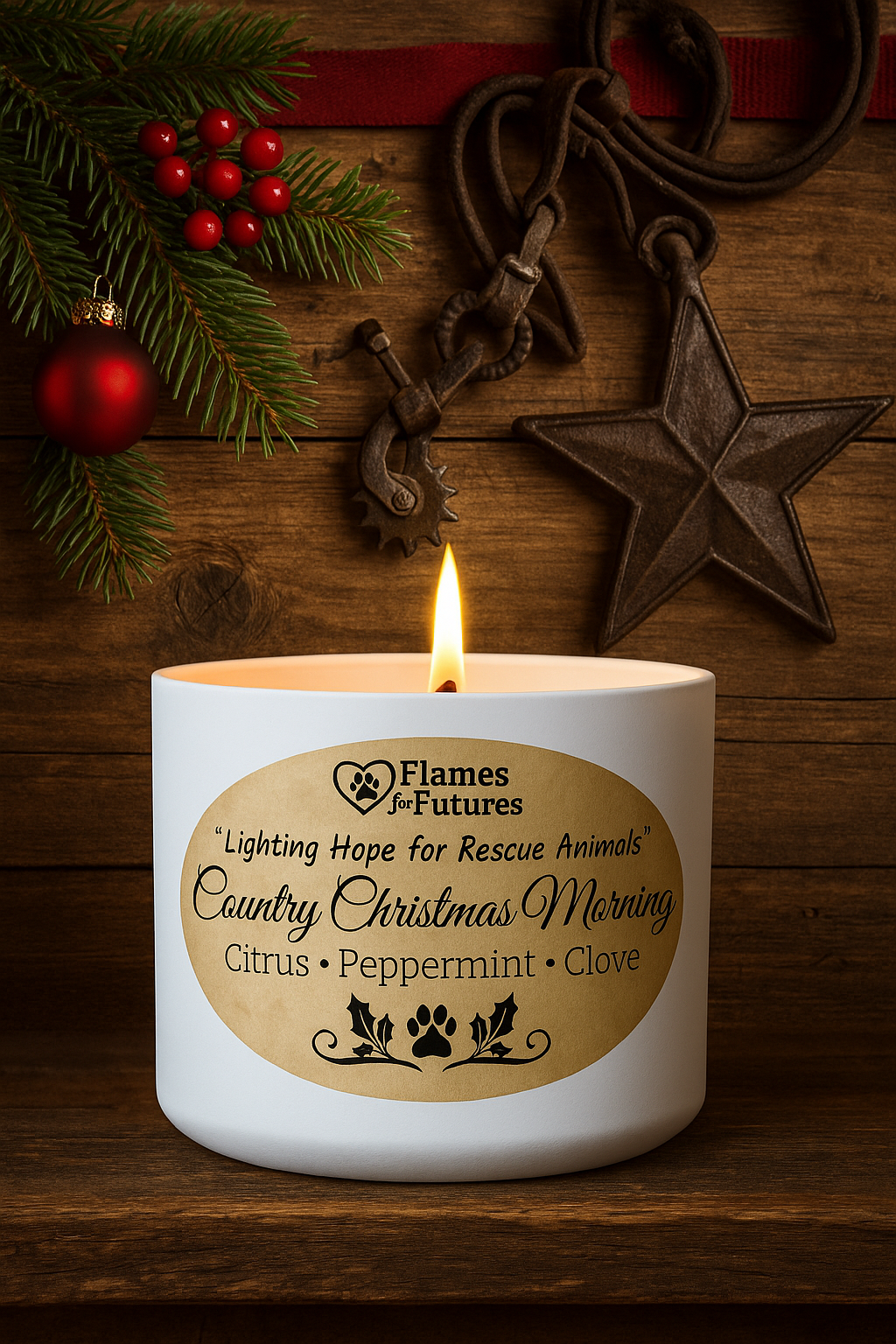Flames for Futures “Country Christmas Morning”