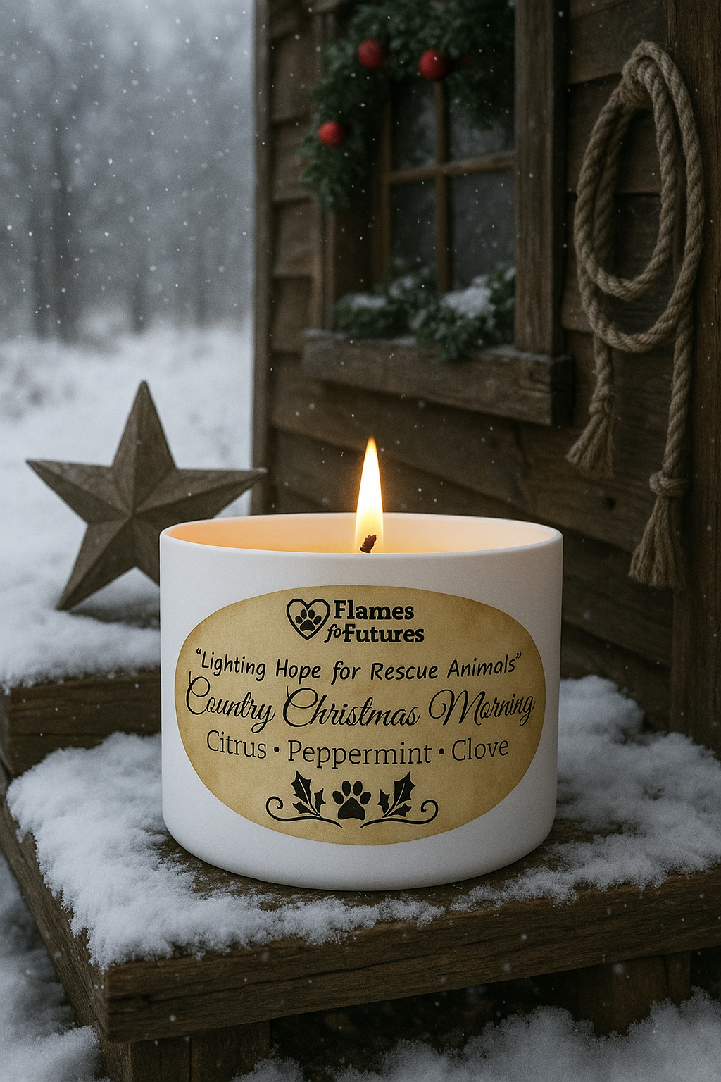 Flames for Futures “Country Christmas Morning”