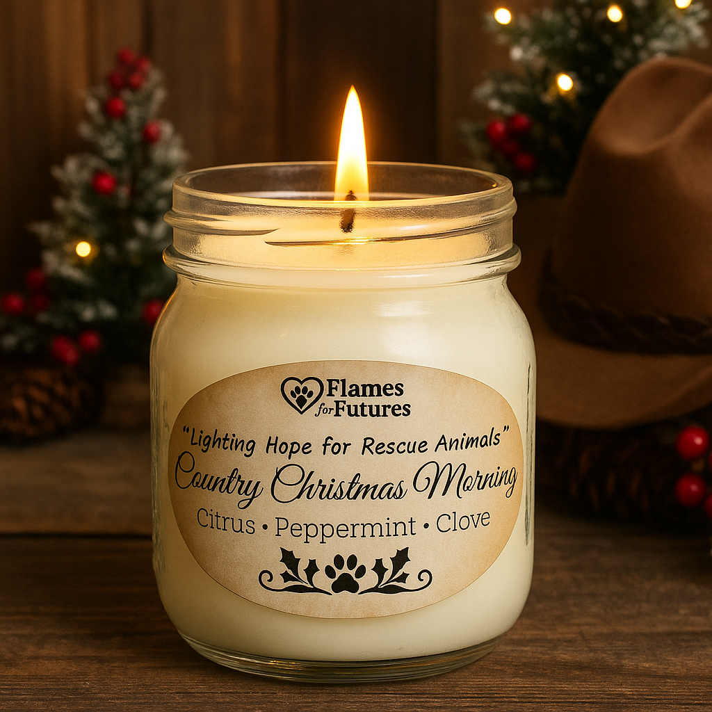 Flames for Futures “Country Christmas Morning” made per order