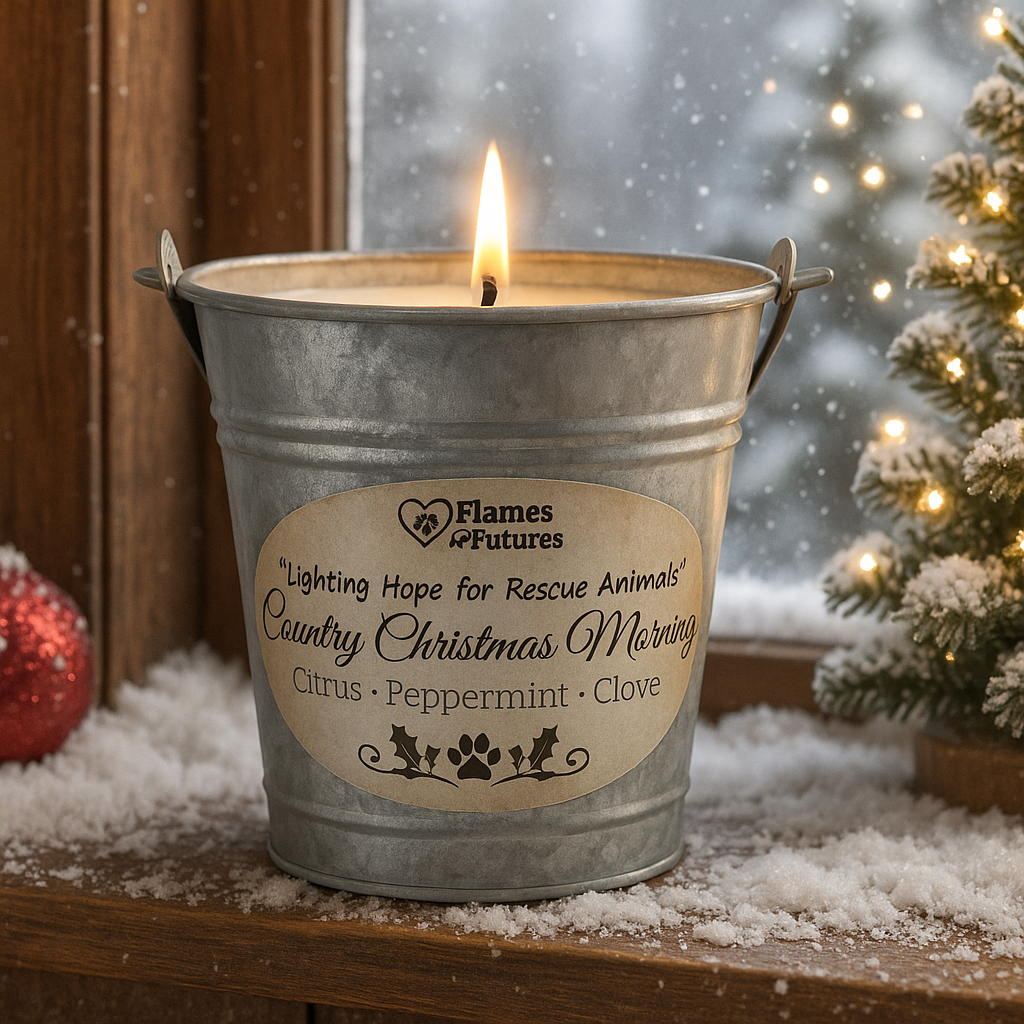 Flames for Futures “Country Christmas Morning” made per order