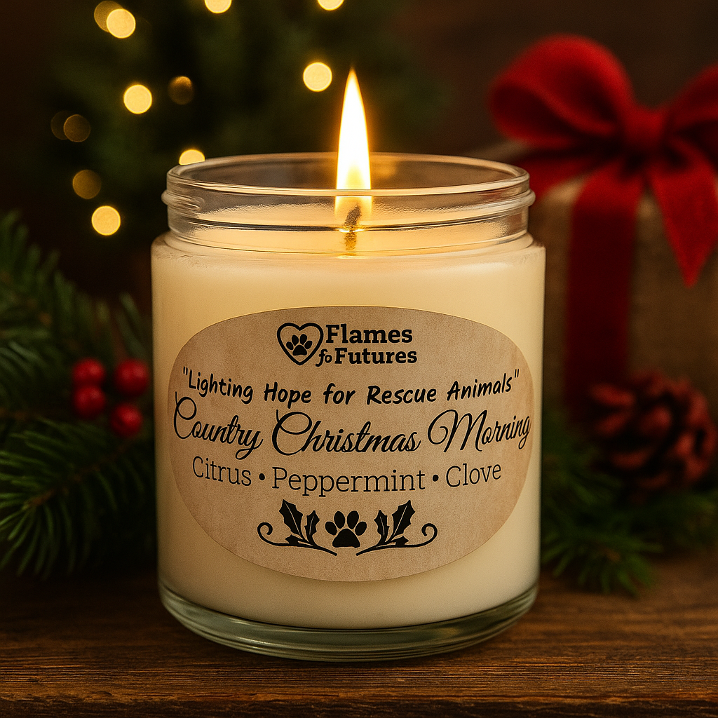 Flames for Futures “Country Christmas Morning” made per order